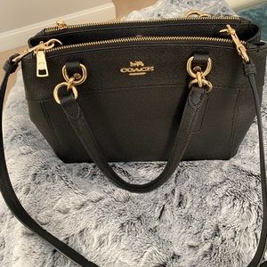 Coach black leather bag